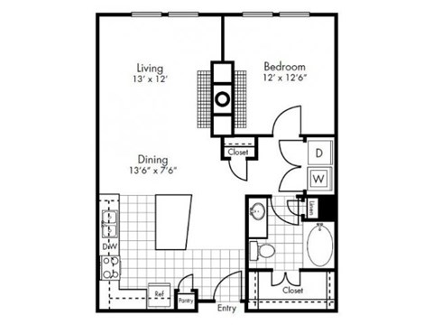 Munger Floor Plan at Vue Greenville, Dallas, Texas